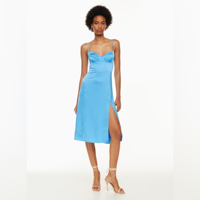 Artizia Wilfred Glaze Satin Bustier Midi Dresssize 2